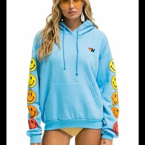 Aviator Nation Smiley Sunset Hoodie and Sweatpants Set L and XL